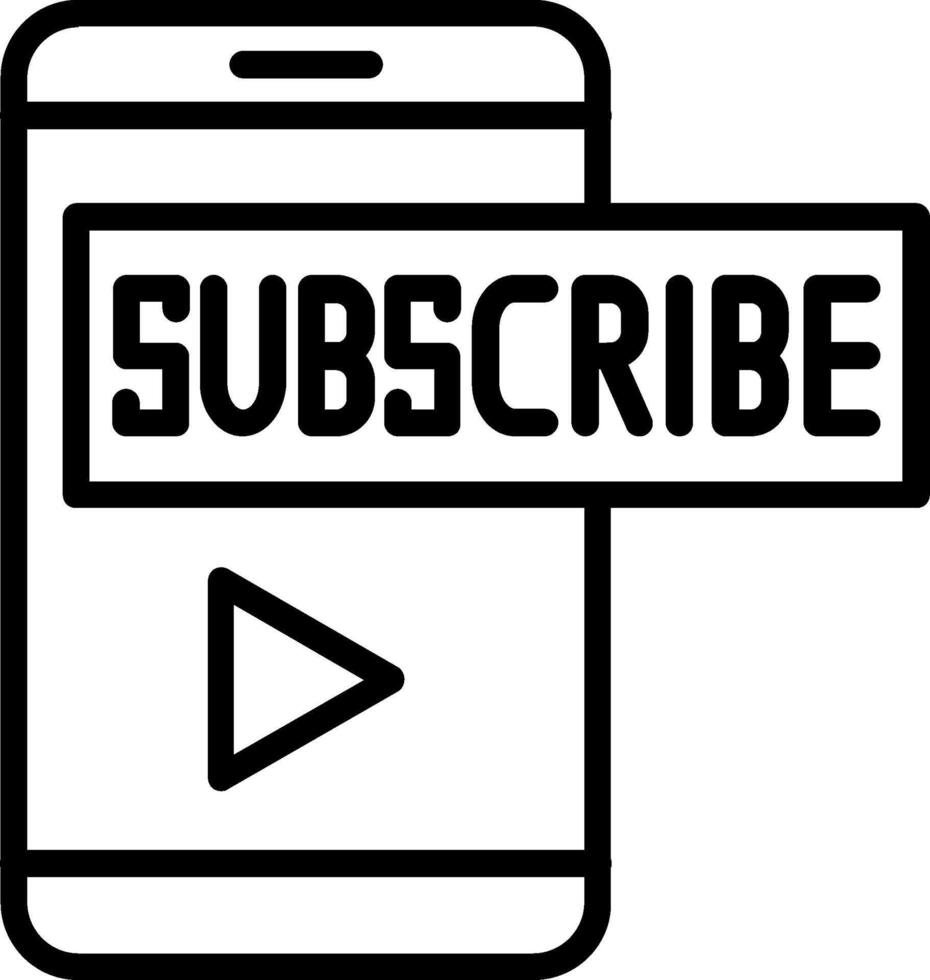 Subscribe Line Icon Design vector