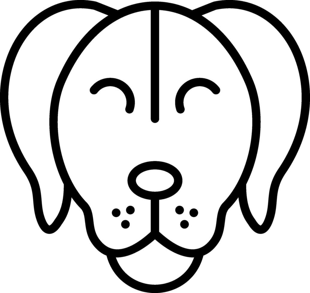 Dog Line Icon Design vector