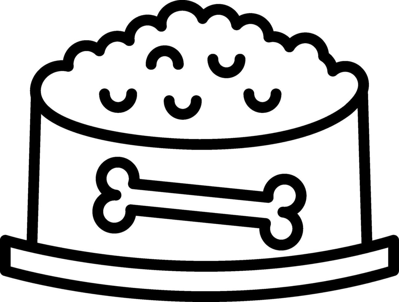 Pet Bowl Line Icon Design vector