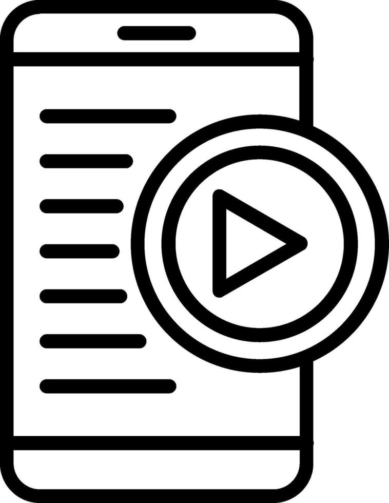 Play Button Line Icon Design vector
