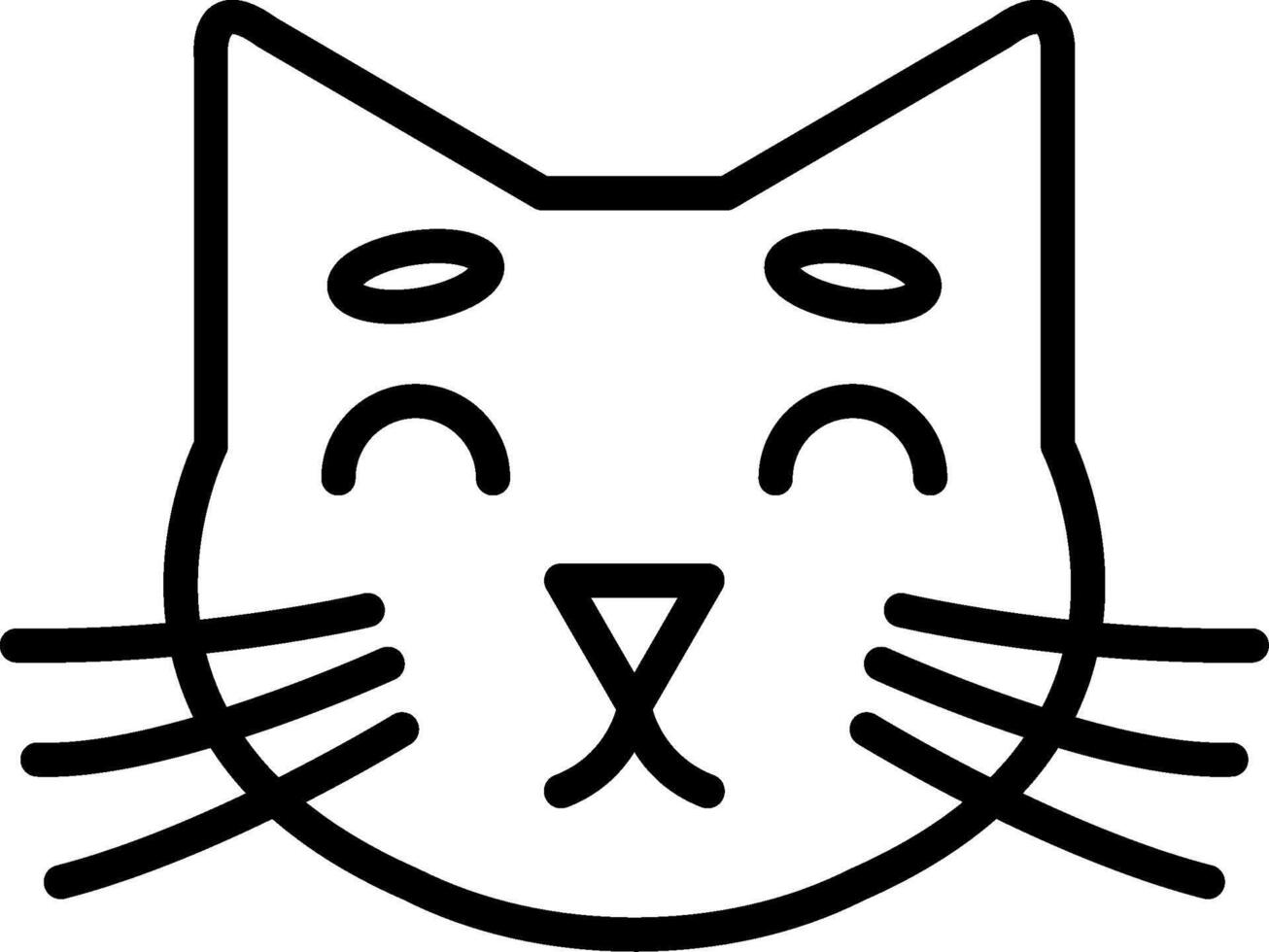 Cat Line Icon Design vector