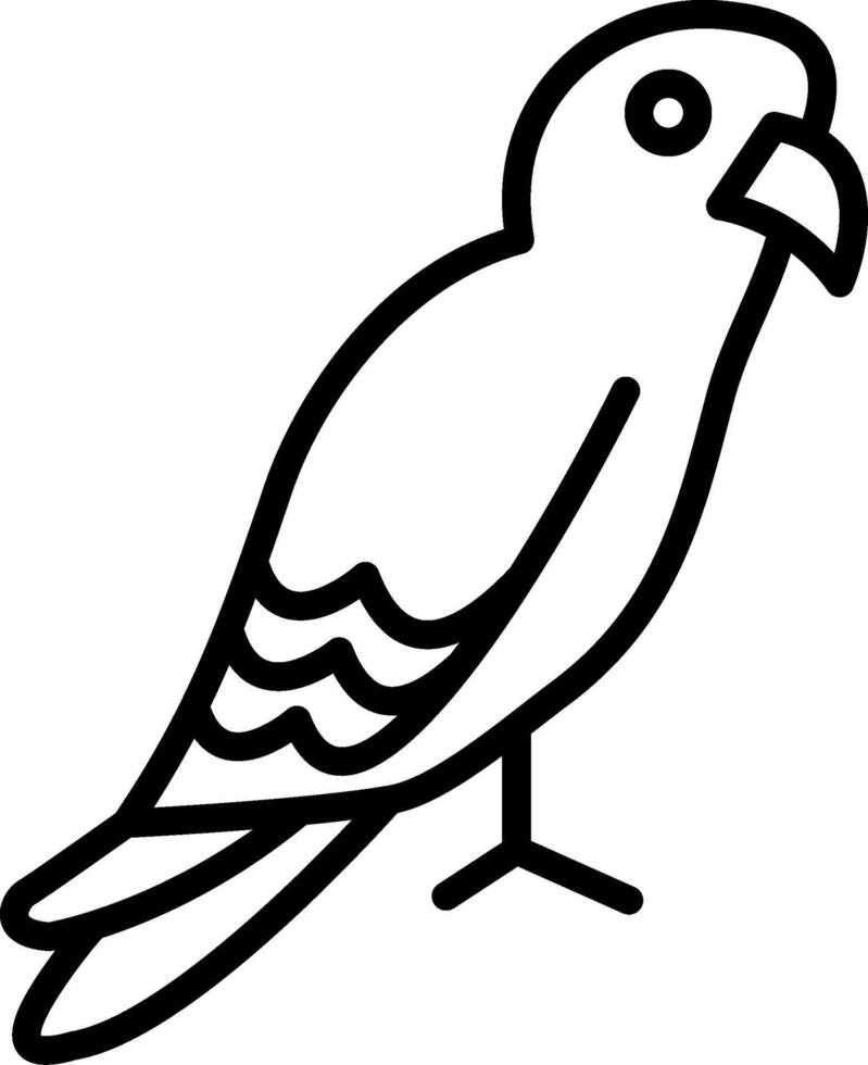 Parrot Line Icon Design vector