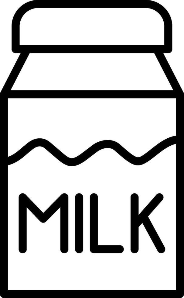 Milk Line Icon Design vector