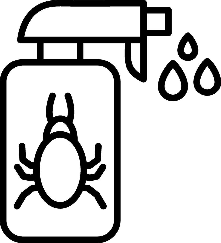 Anti Flea Line Icon Design vector