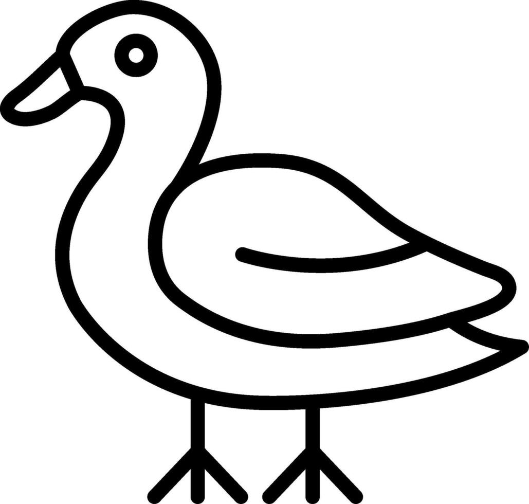 Duck Line Icon Design vector