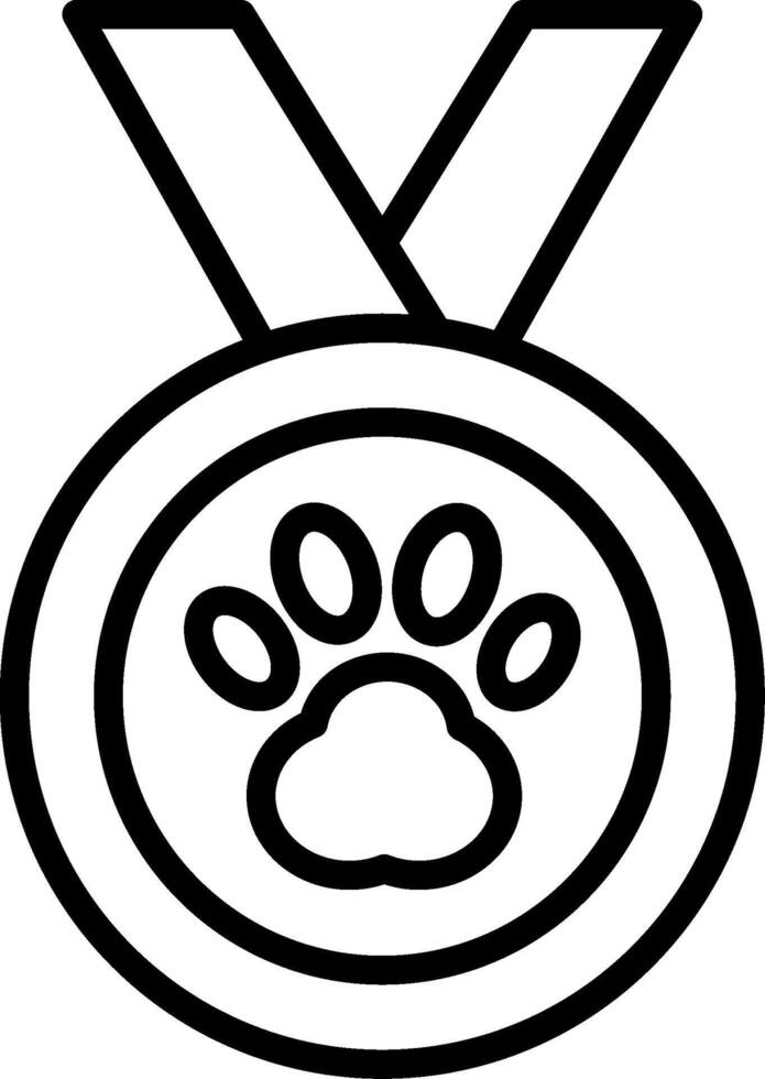 Medal Line Icon Design vector