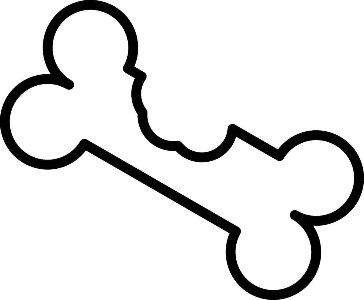 Dog Biscuit Line Icon Design vector