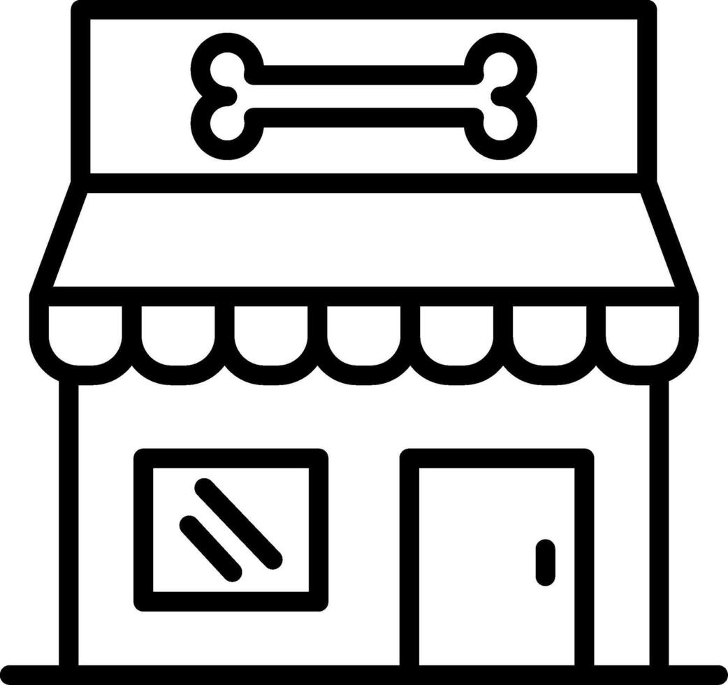 Pet Shop Line Icon Design vector
