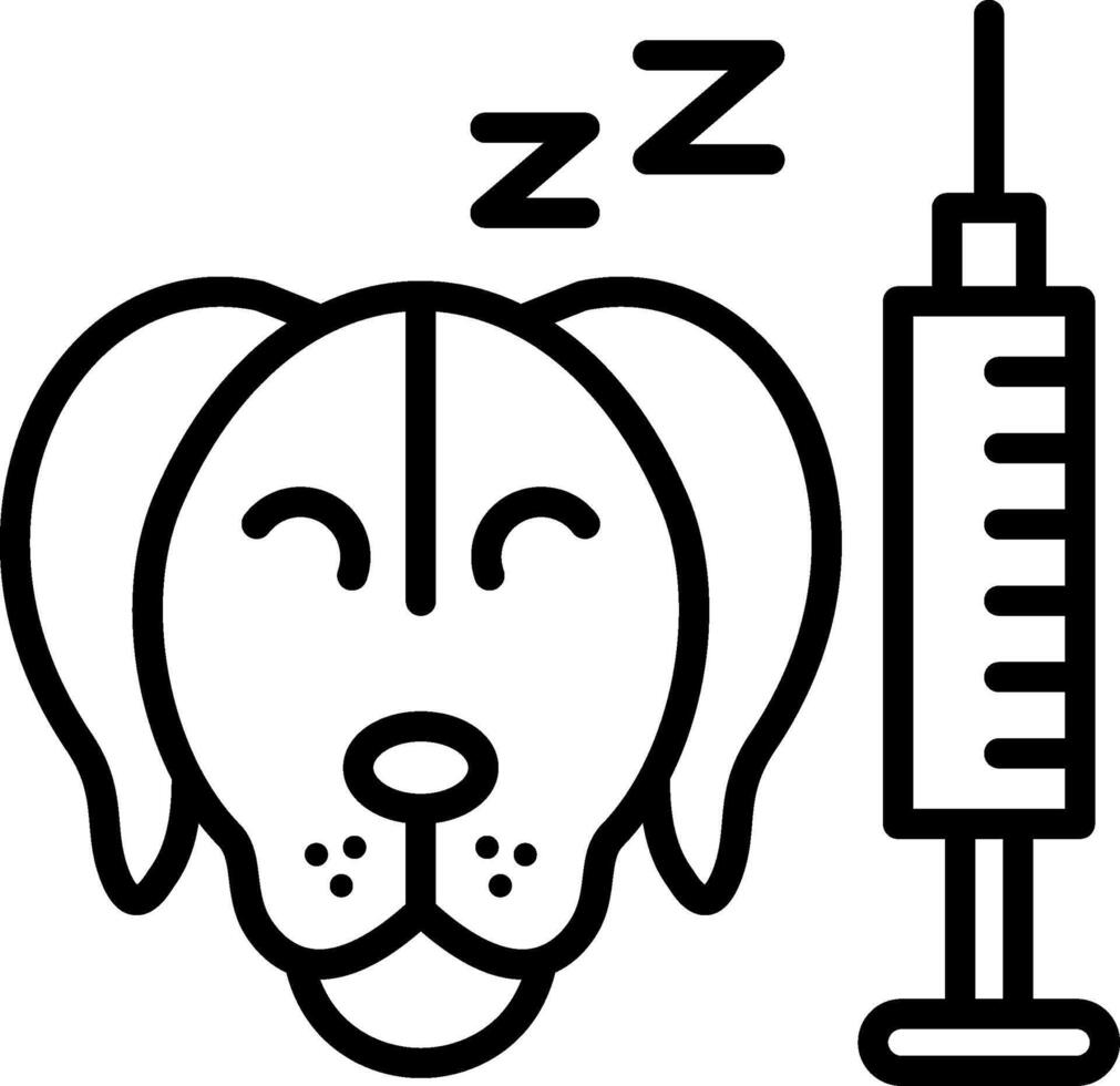 Anesthesia Line Icon Design vector