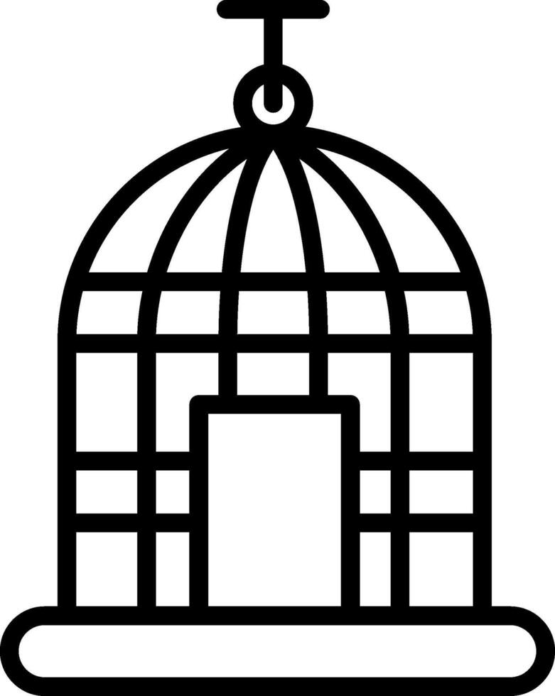 Cage Line Icon Design vector