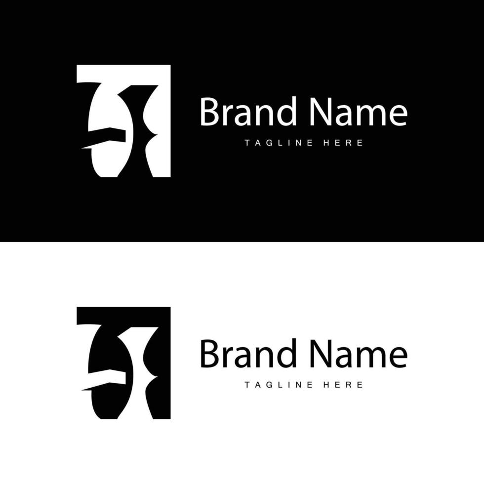 Letter H logo in simple style black alphabet H illustration template vector