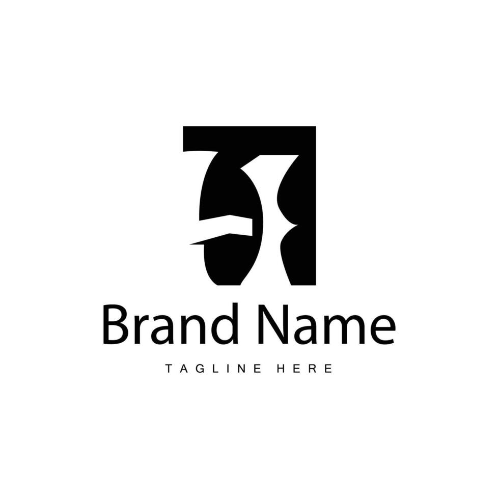 Letter H logo in simple style black alphabet H illustration template vector