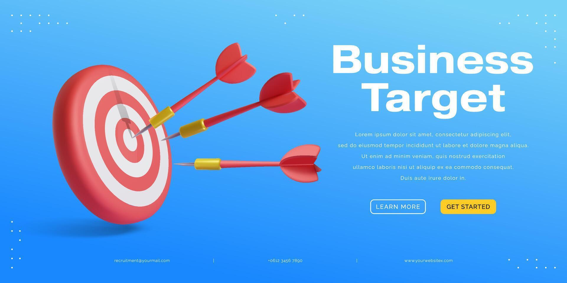 right on target teamwork achieves company business goals illustration vector