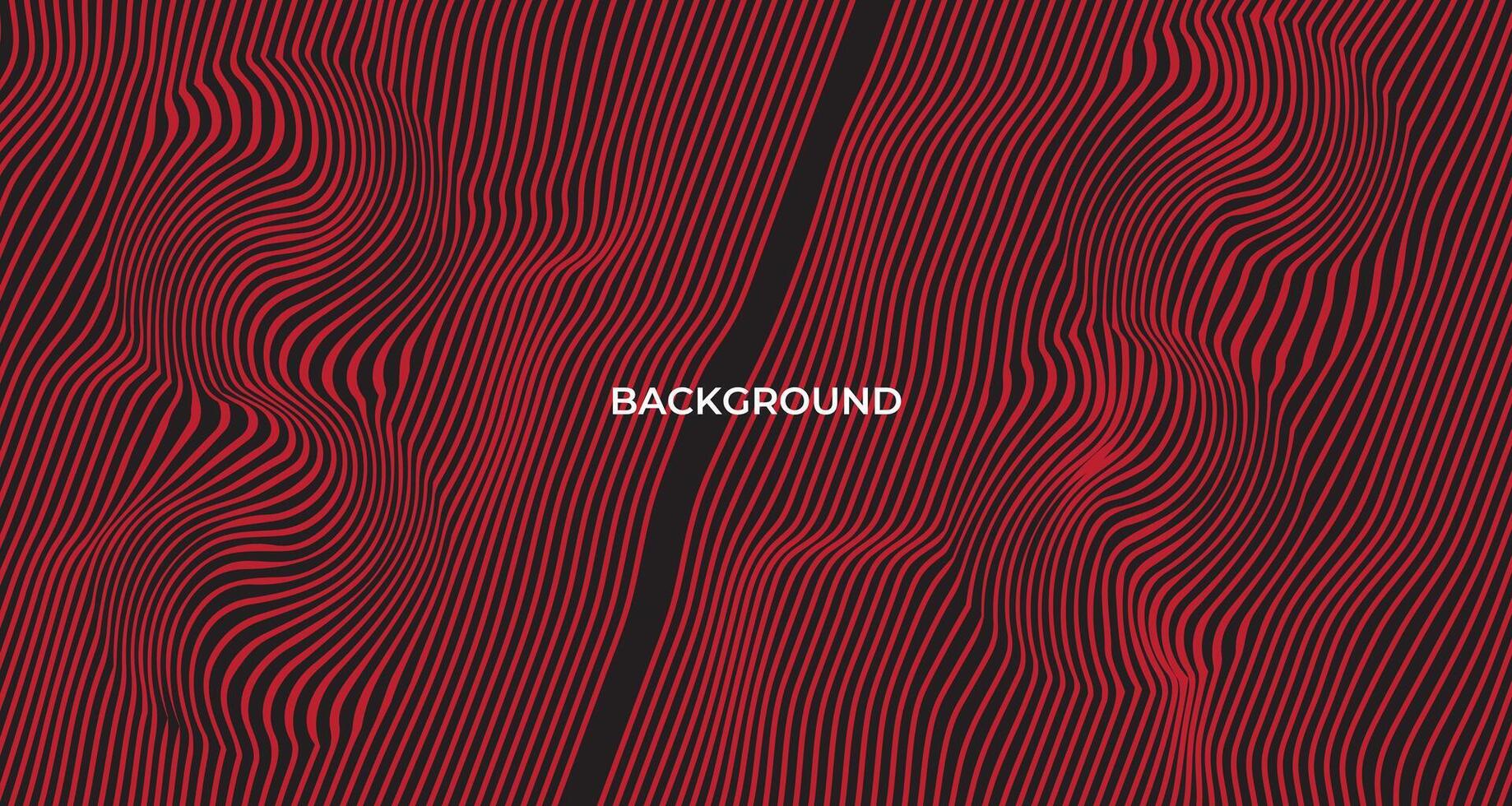 Red wavy lines abstract minimal elegant dark background vector