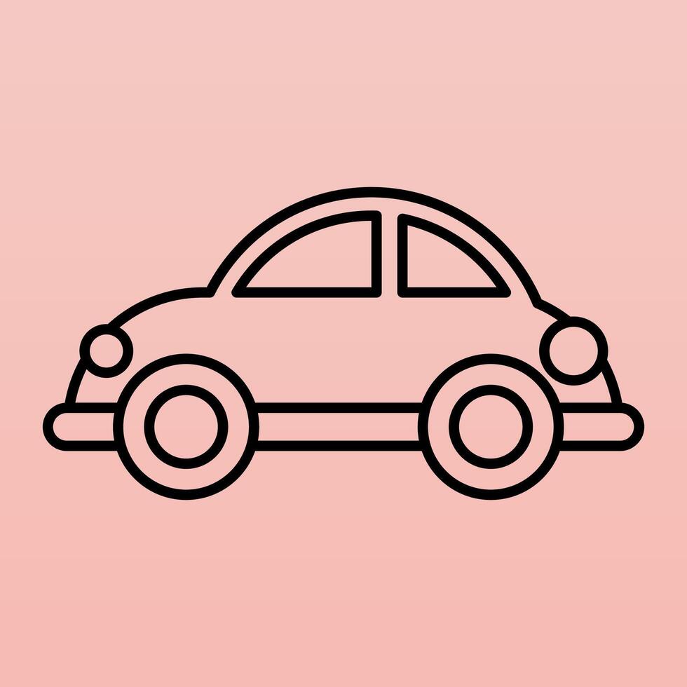 Flat monoline car icon element asset design vector