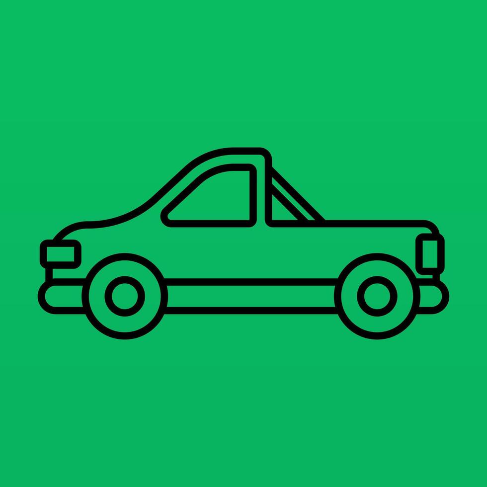 Flat monoline car icon element asset design vector