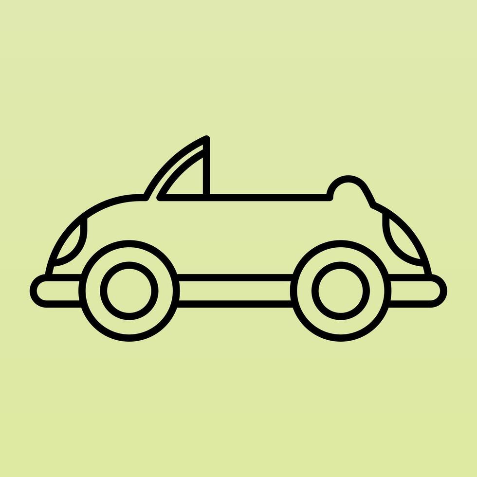Flat monoline car icon element asset design vector