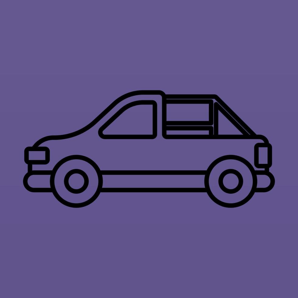 Flat monoline car icon element asset design vector