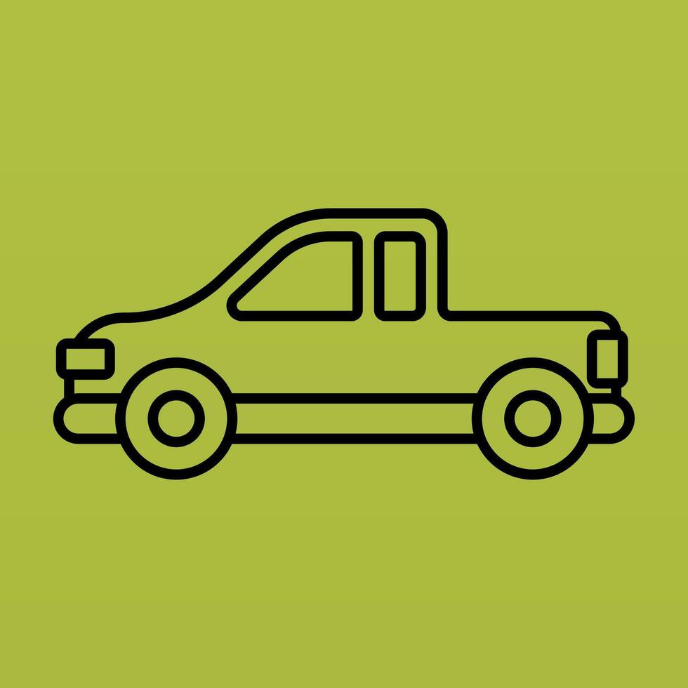 Flat monoline car icon element asset design vector