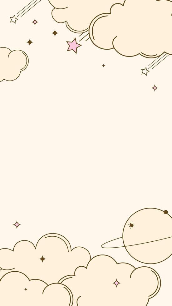 Aesthetic Background With Cloud and The Space vector