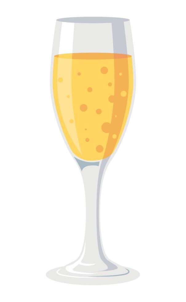 champagne glass illustration vector