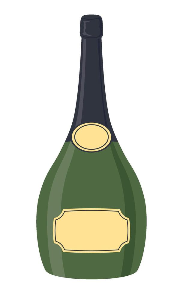 champagne bottle design vector