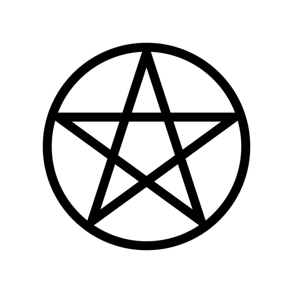 Wicca Pentacle Star Religious Symbol Isolated Illustration vector