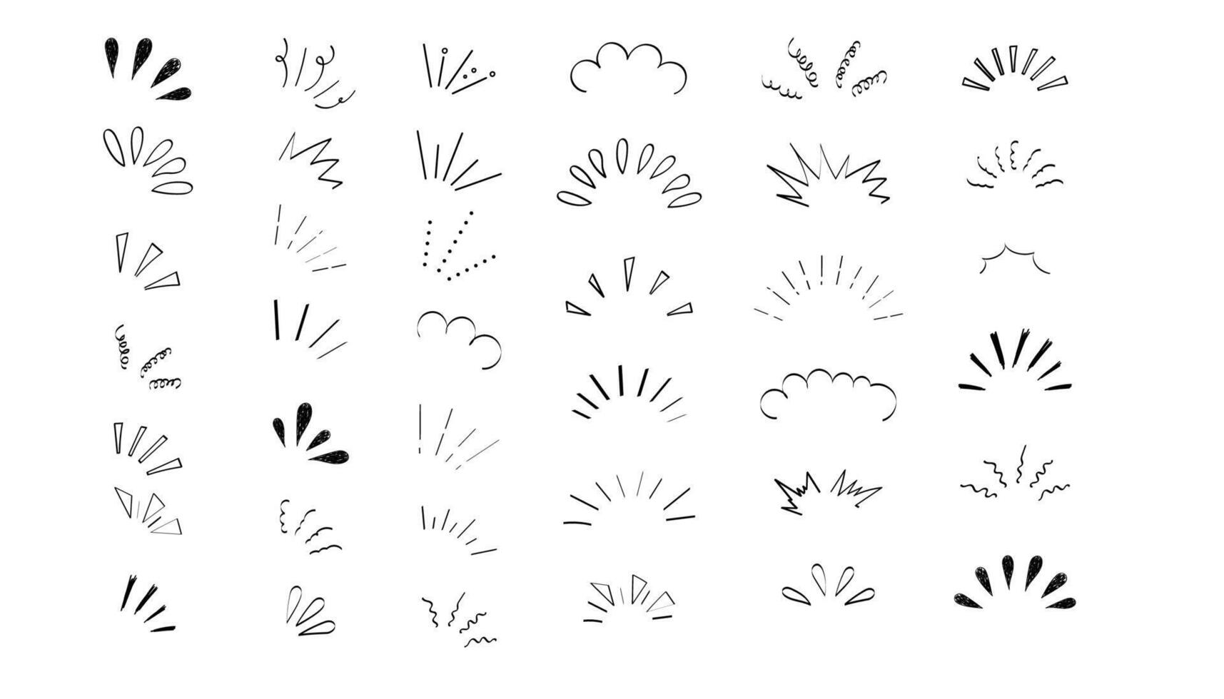 Pop line frame comic anime effect healine mark, suprise doodle emotions isolated on white background. Attention sign, notice or sparles. vector