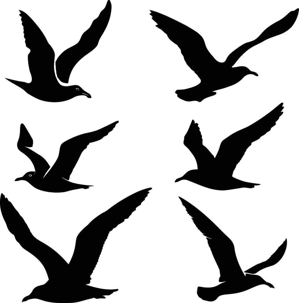 flying bird silhouette , graceful wings, minimalist design vector