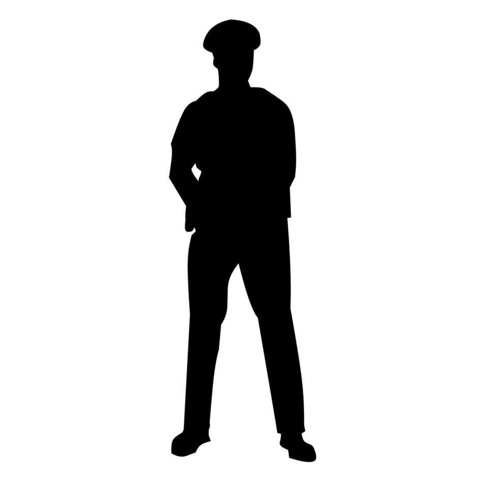 Police silhouette illustration vector
