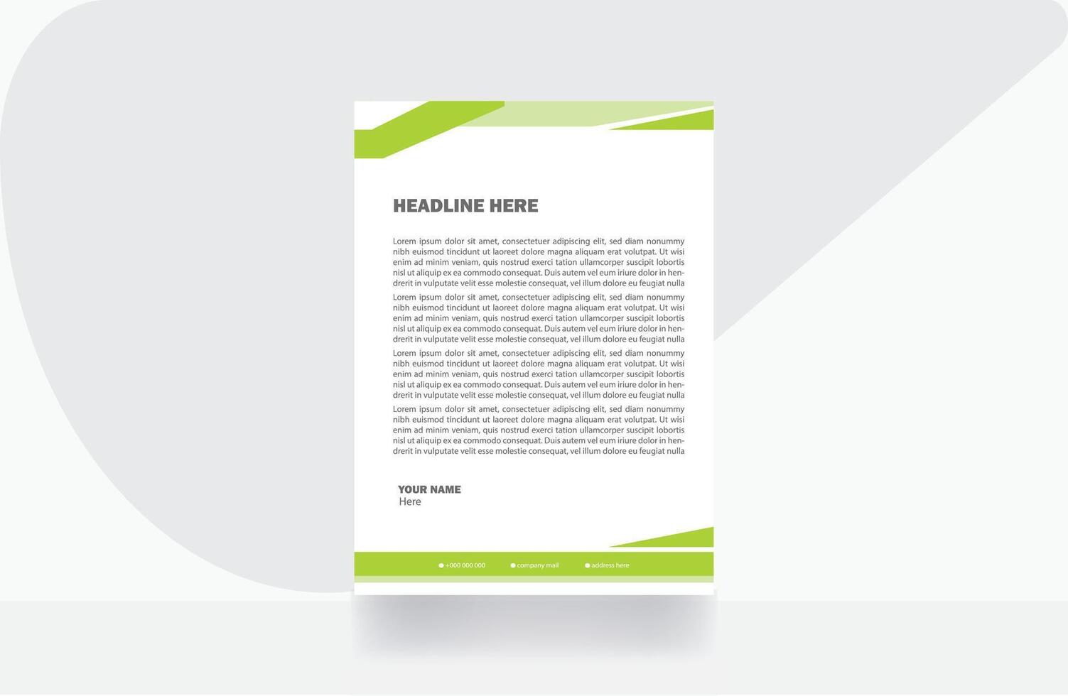 Letterhead design template vector