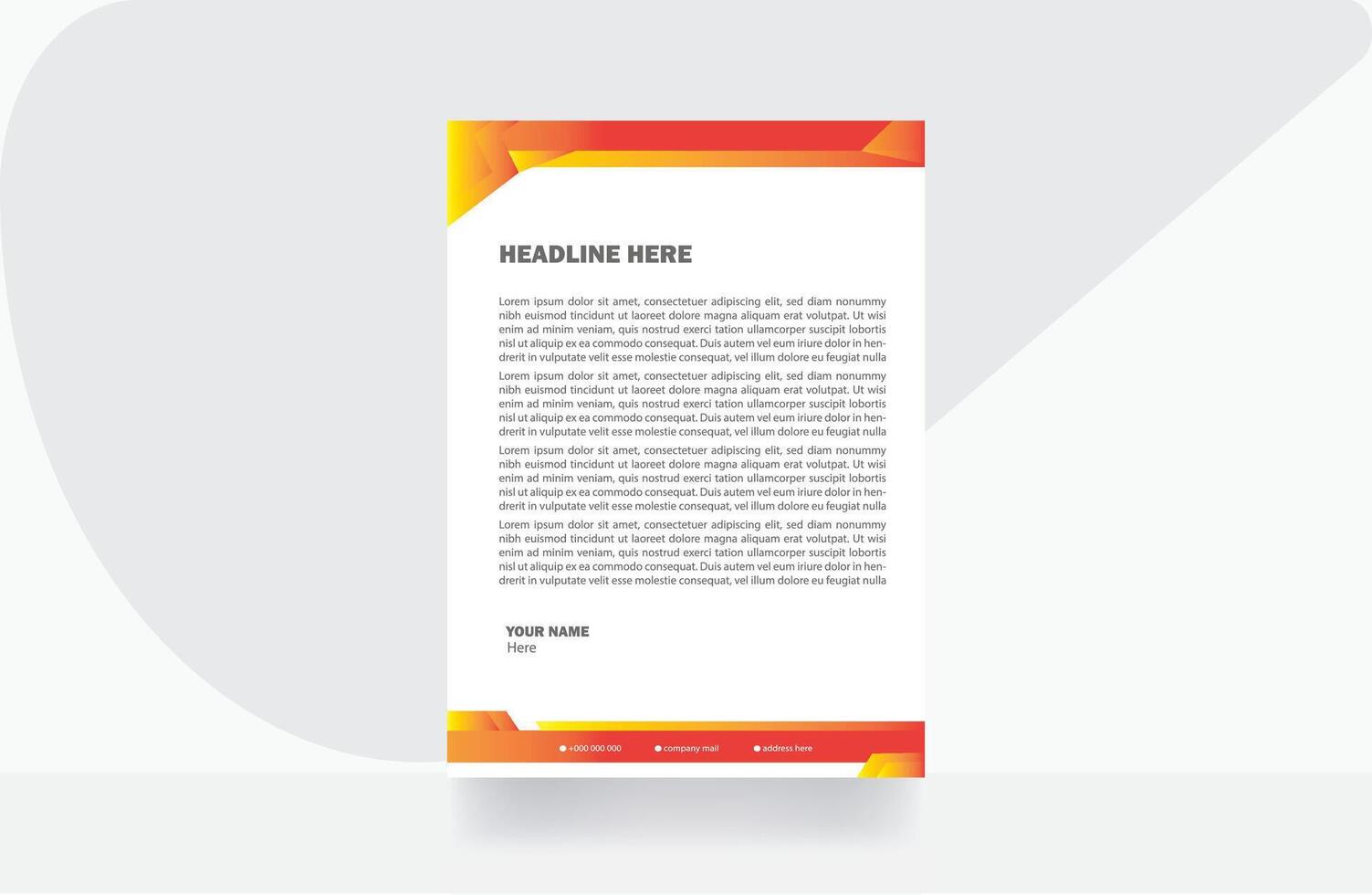 letterhead design flyer corporate template vector
