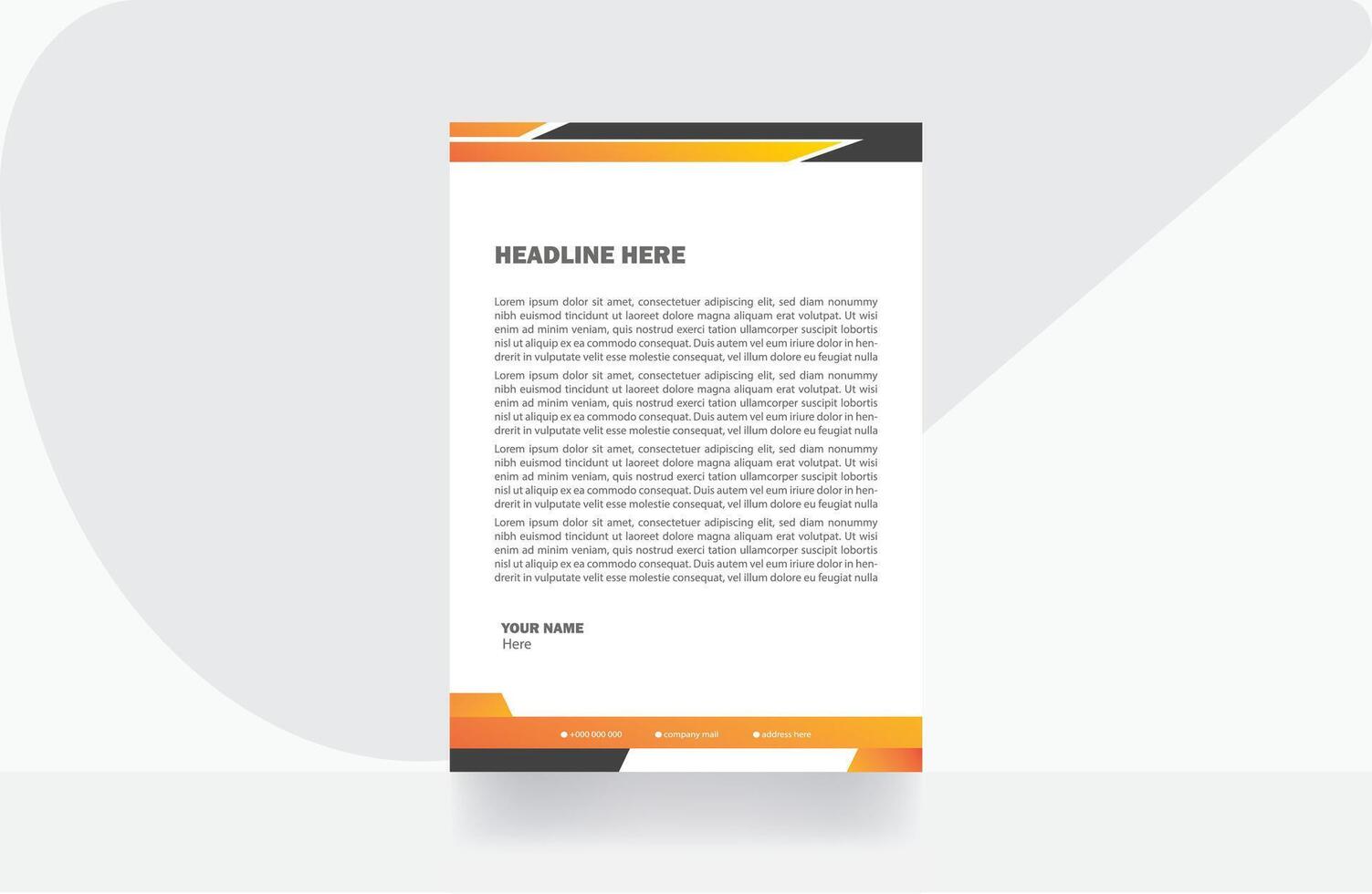 Letterhead design template vector