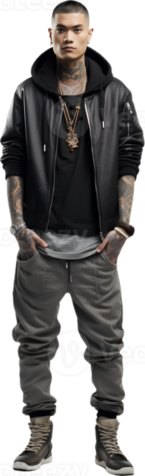 Balenciaga style male model transparent background png