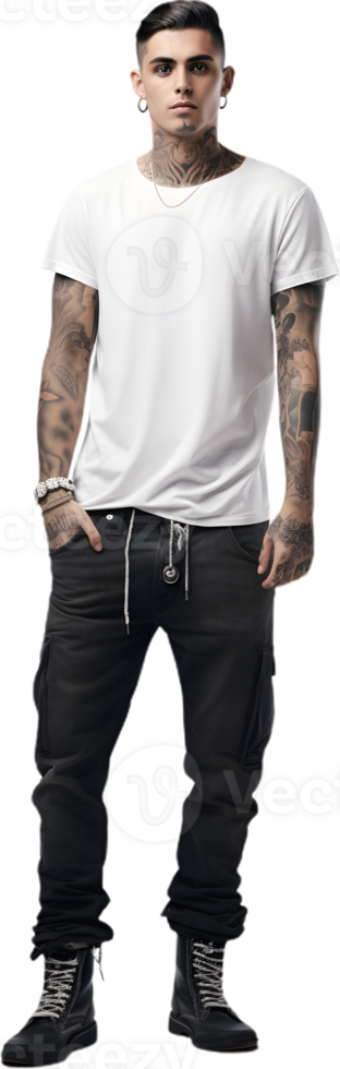 Balenciaga style male model transparent background png