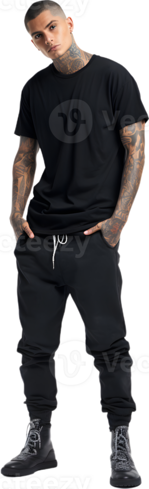 Balenciaga style male model transparent background png