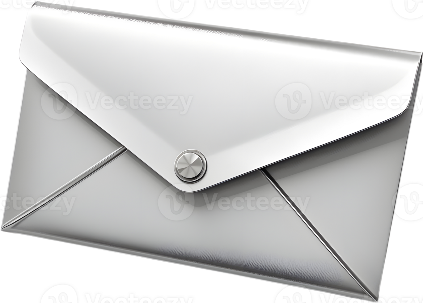 silver envelope on a transparent background png