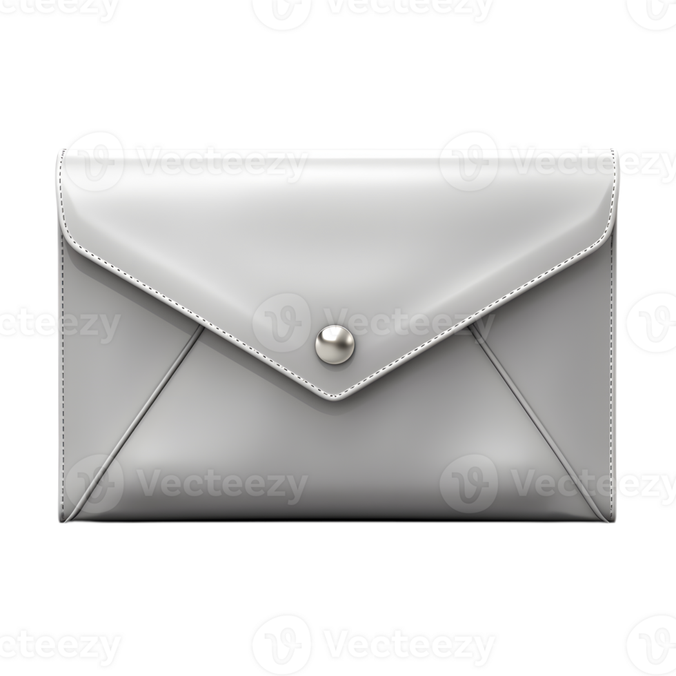 silver envelope on a transparent background png