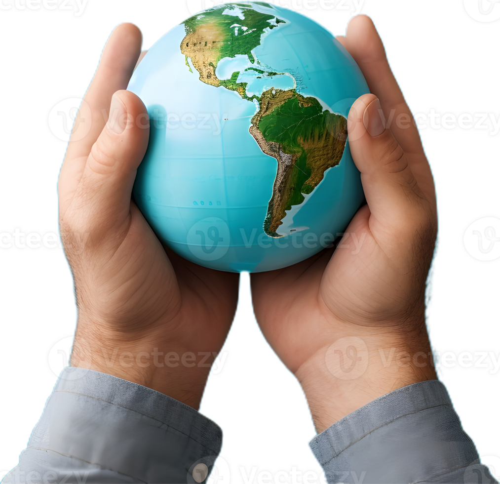 earth in hands transparent background png