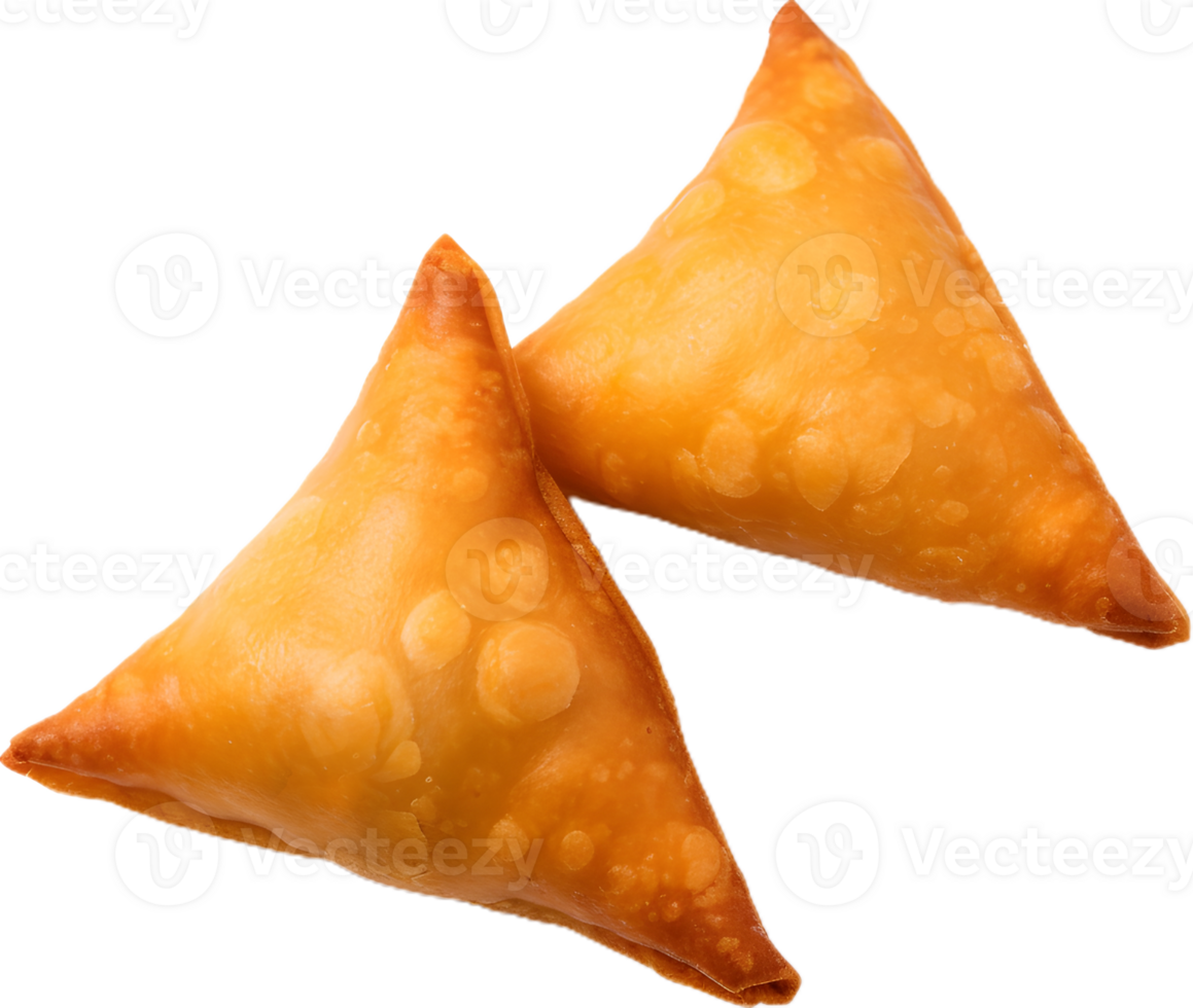 samosa near ketchup in a transparent background png