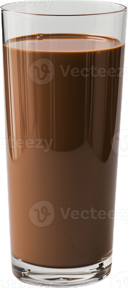 a glass of chocolate milk on a transparent background png