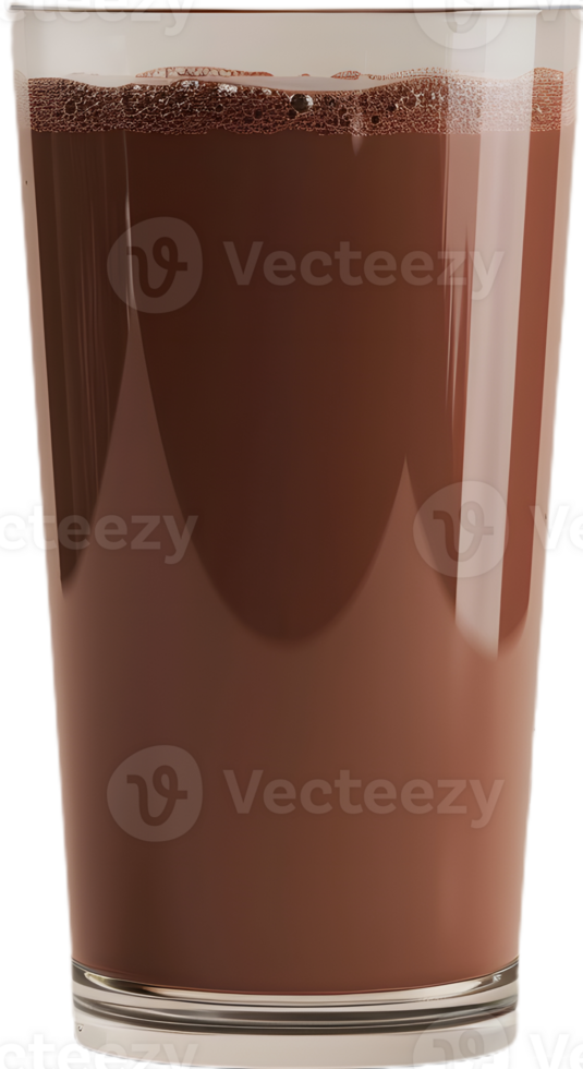 a glass of chocolate milk on a transparent background png