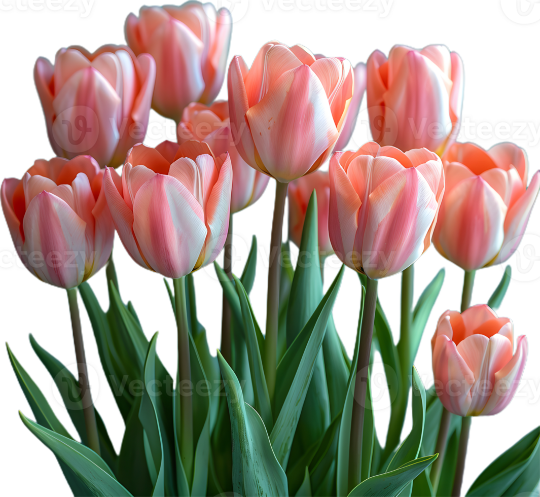 pink tulips on a transparent background png