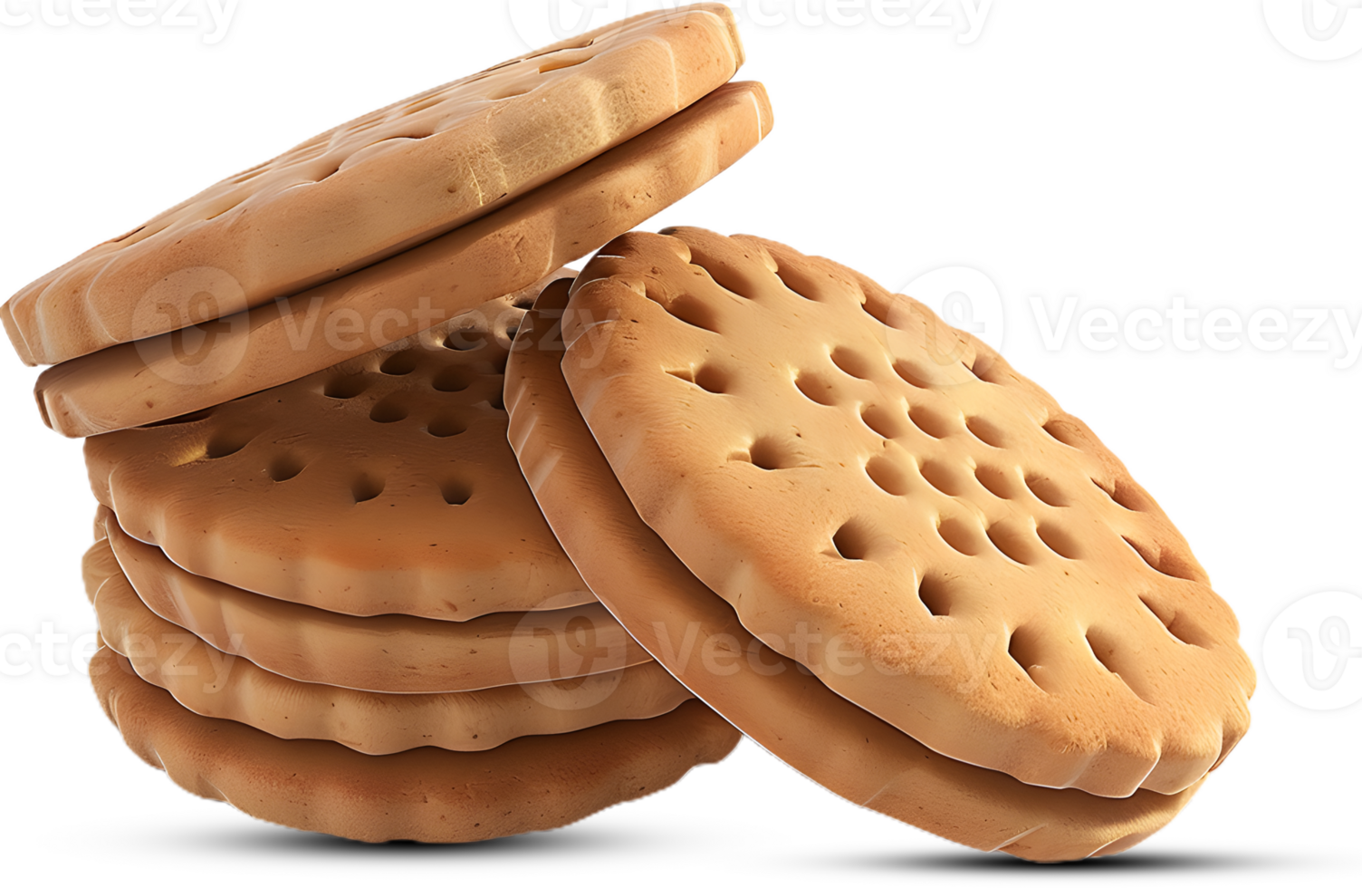 a stack of cookies on a white background png