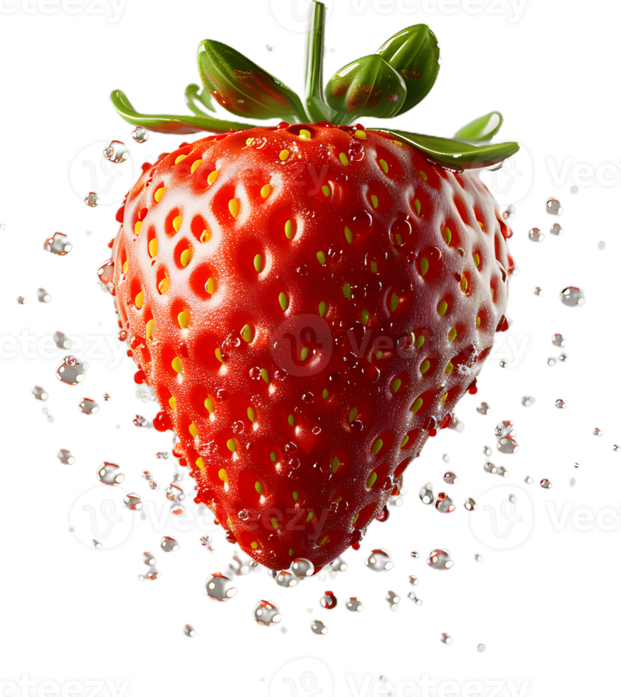 a strawberry is shown on a transparent background png