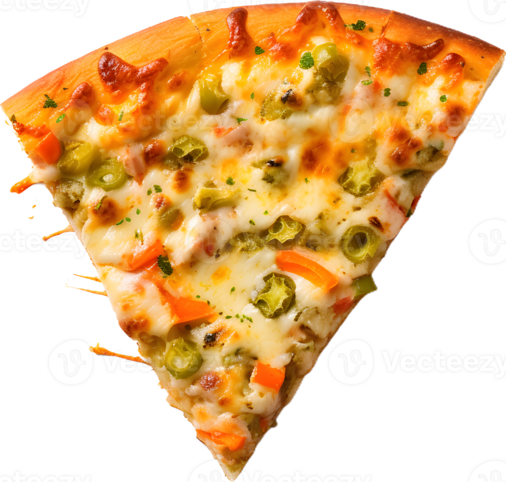 a pizza with broccoli and cheese on it png