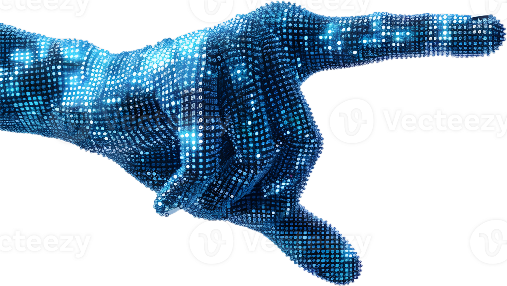 a hand with a dot pattern on it png