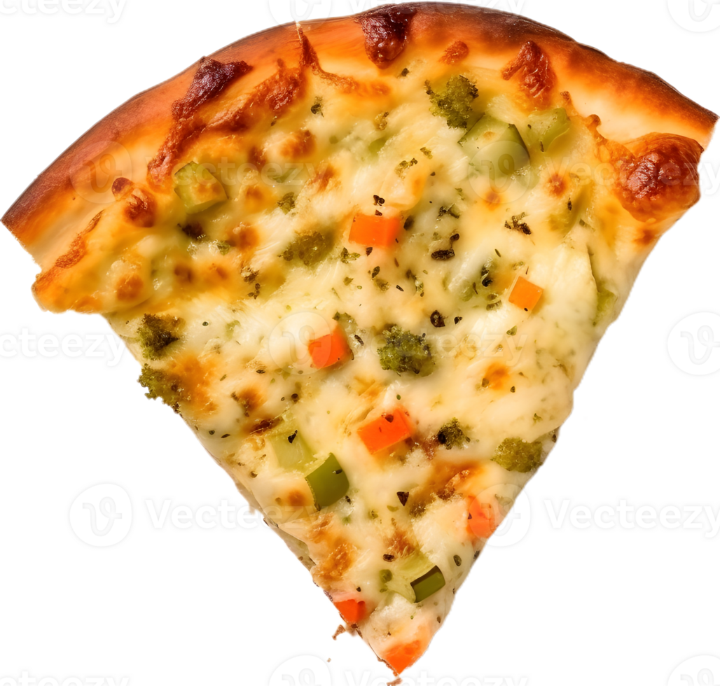 a pizza with broccoli and cheese on it png