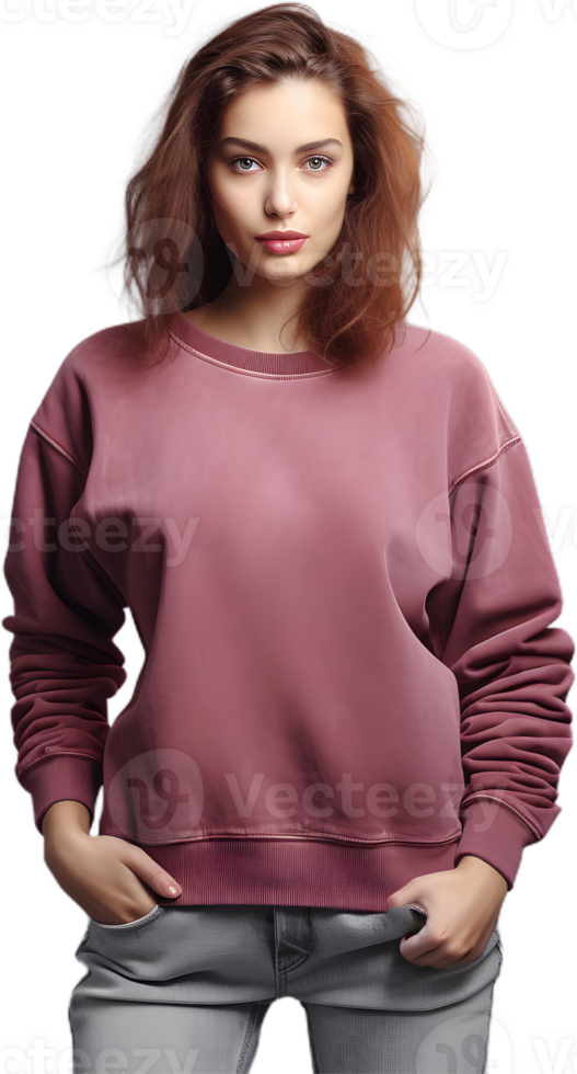 woman in sweater transparent background png