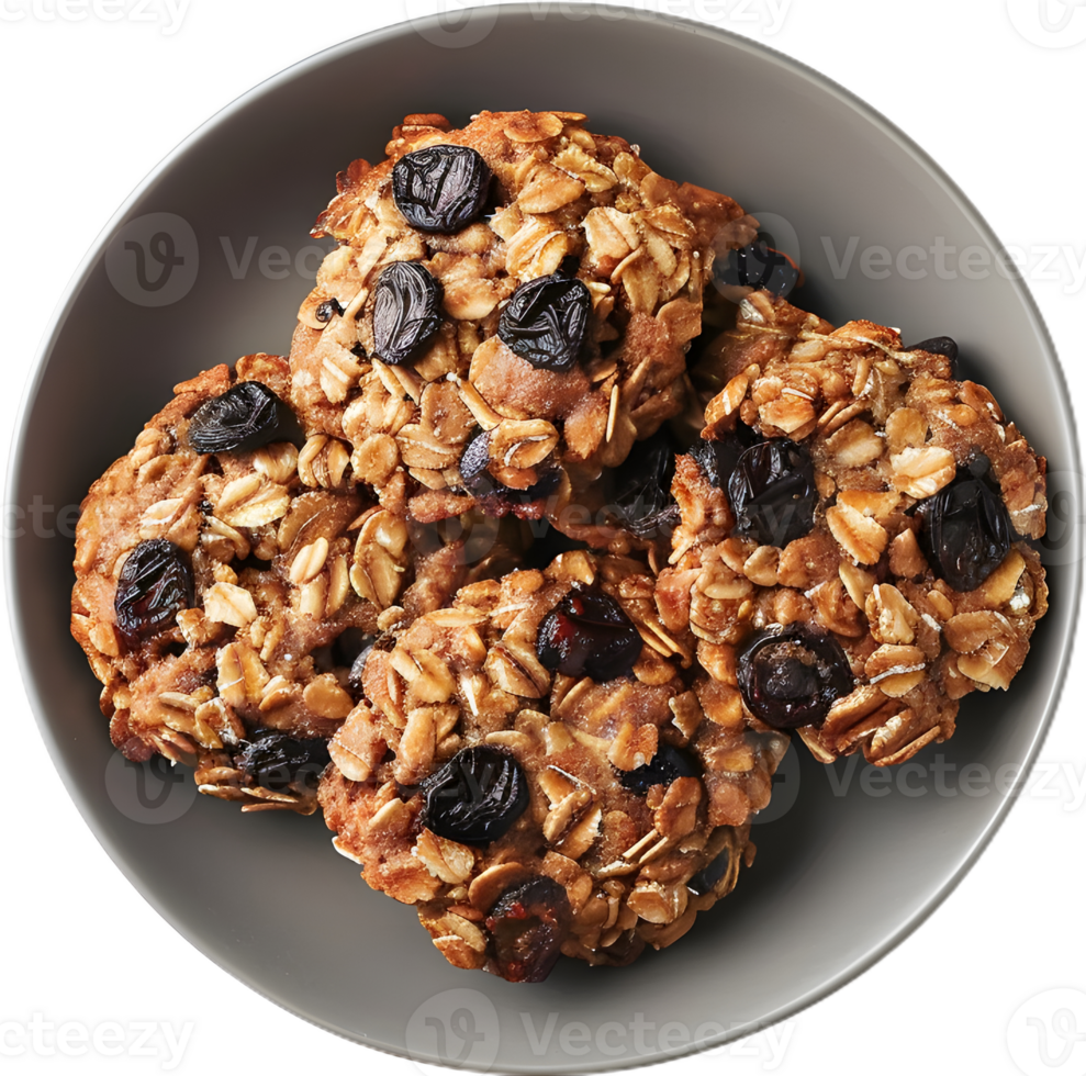 a stack of oatmeal cookies on a white plate png